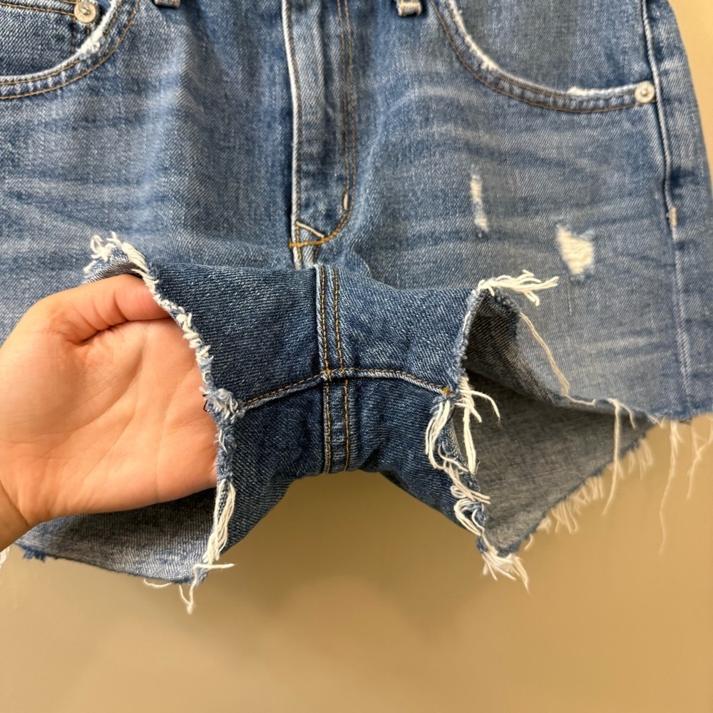 Lovers + Friends The Jack High Waisted Denim Shorts size 28 in Las Palmas - Picture 6 of 12
